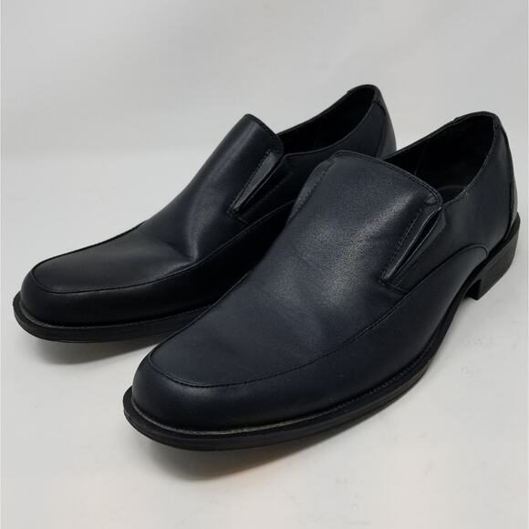 Perry Ellis Portfolio Men's Black Loafers Slip ons Dress Shoes Plugger Size 11.5 - Picture 3 of 10
